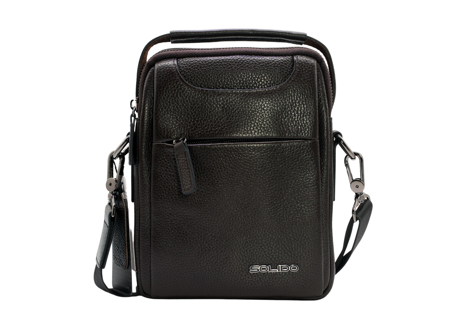 Crossbody tas van gestructureerd leer voor heren, een stijlvolle en praktische keuze."